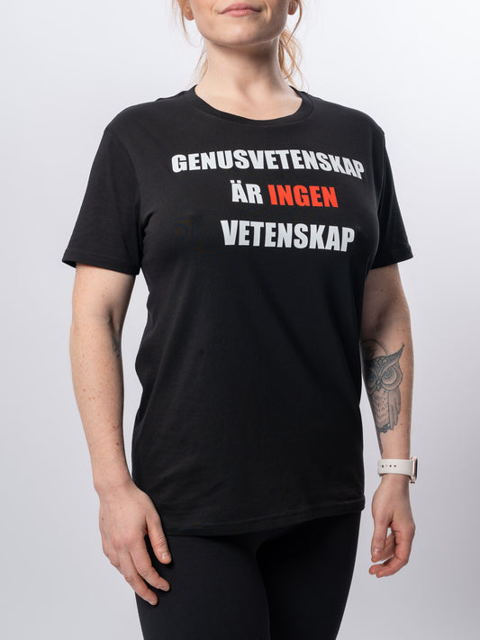 Genus-t-shirt, svart