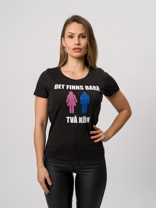 Det finns bara två kön, t-shirt, dam