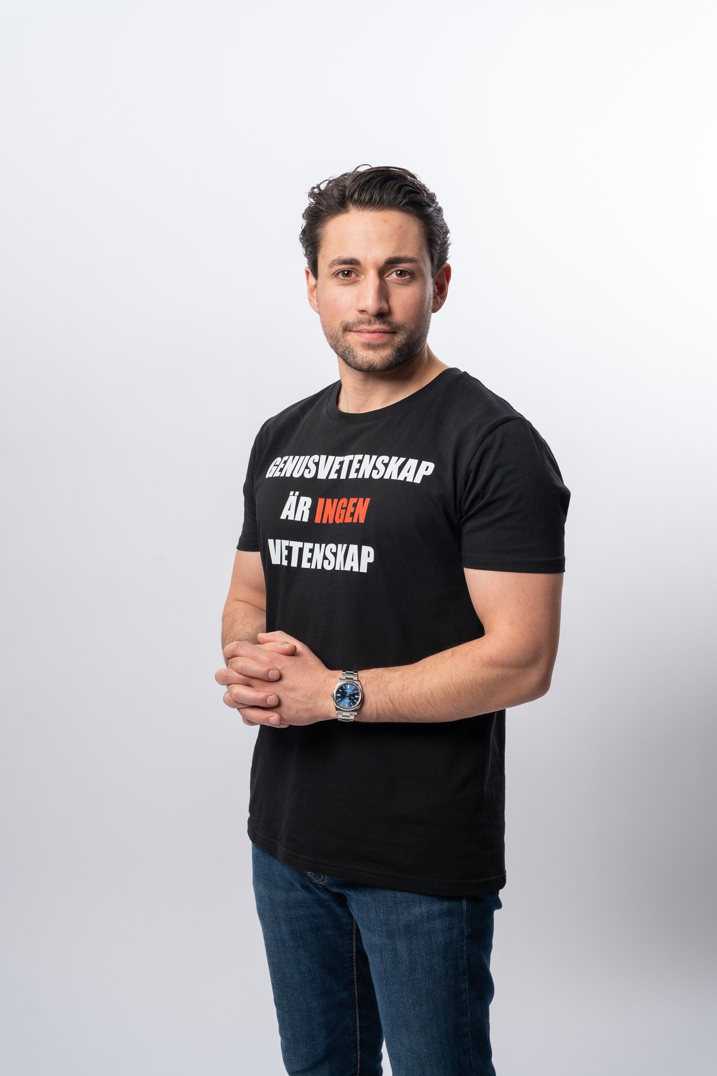 Genus-t-shirt, svart