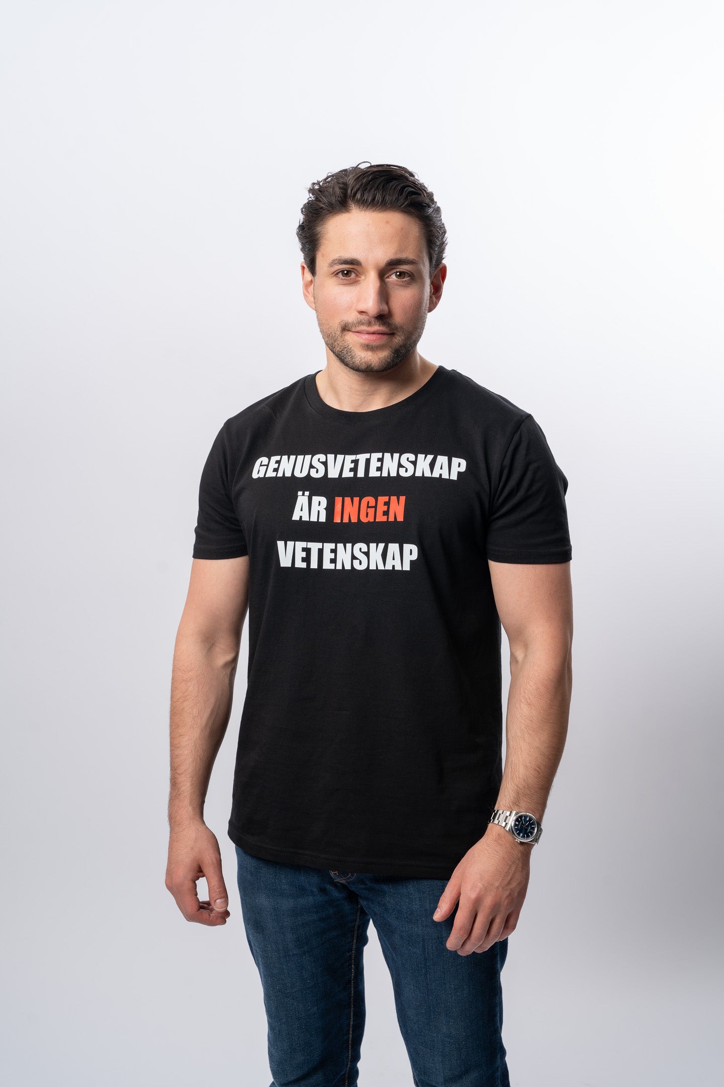Genus-t-shirt, svart