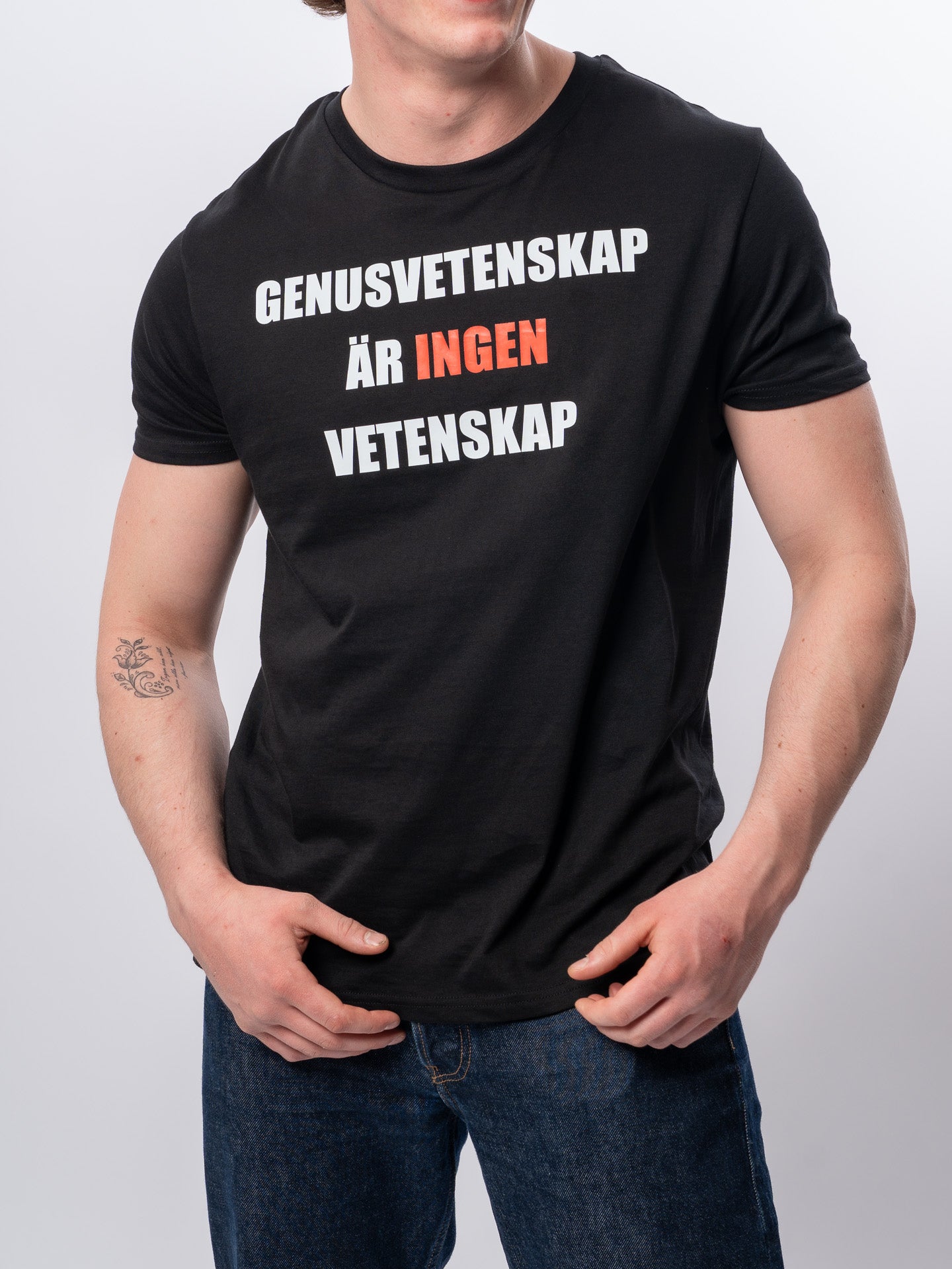 Genus-t-shirt, svart