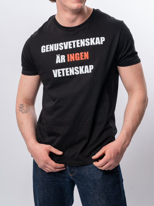 Genus-t-shirt, svart