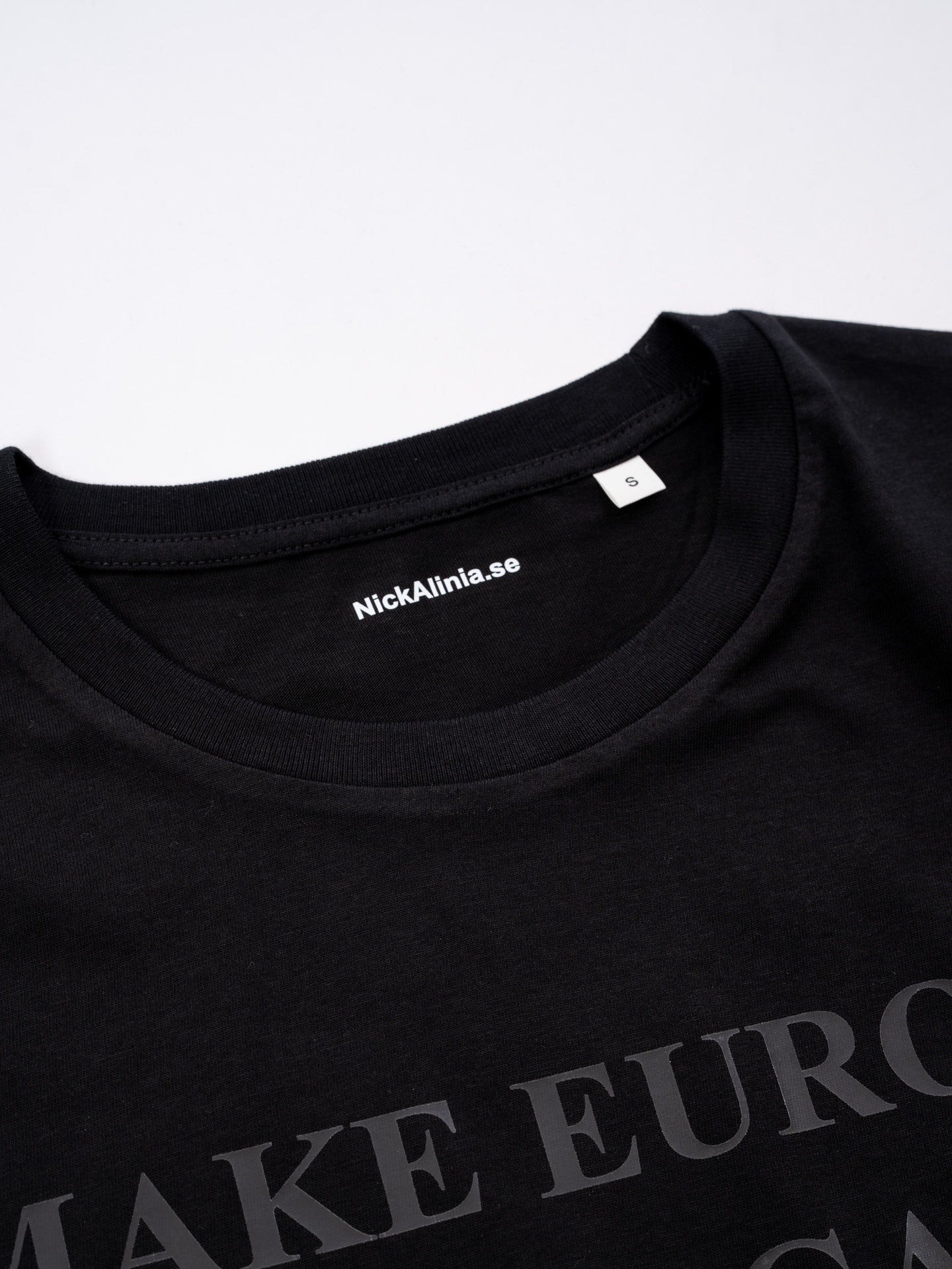 Make Europe Safe Again, black on black, t-shirt